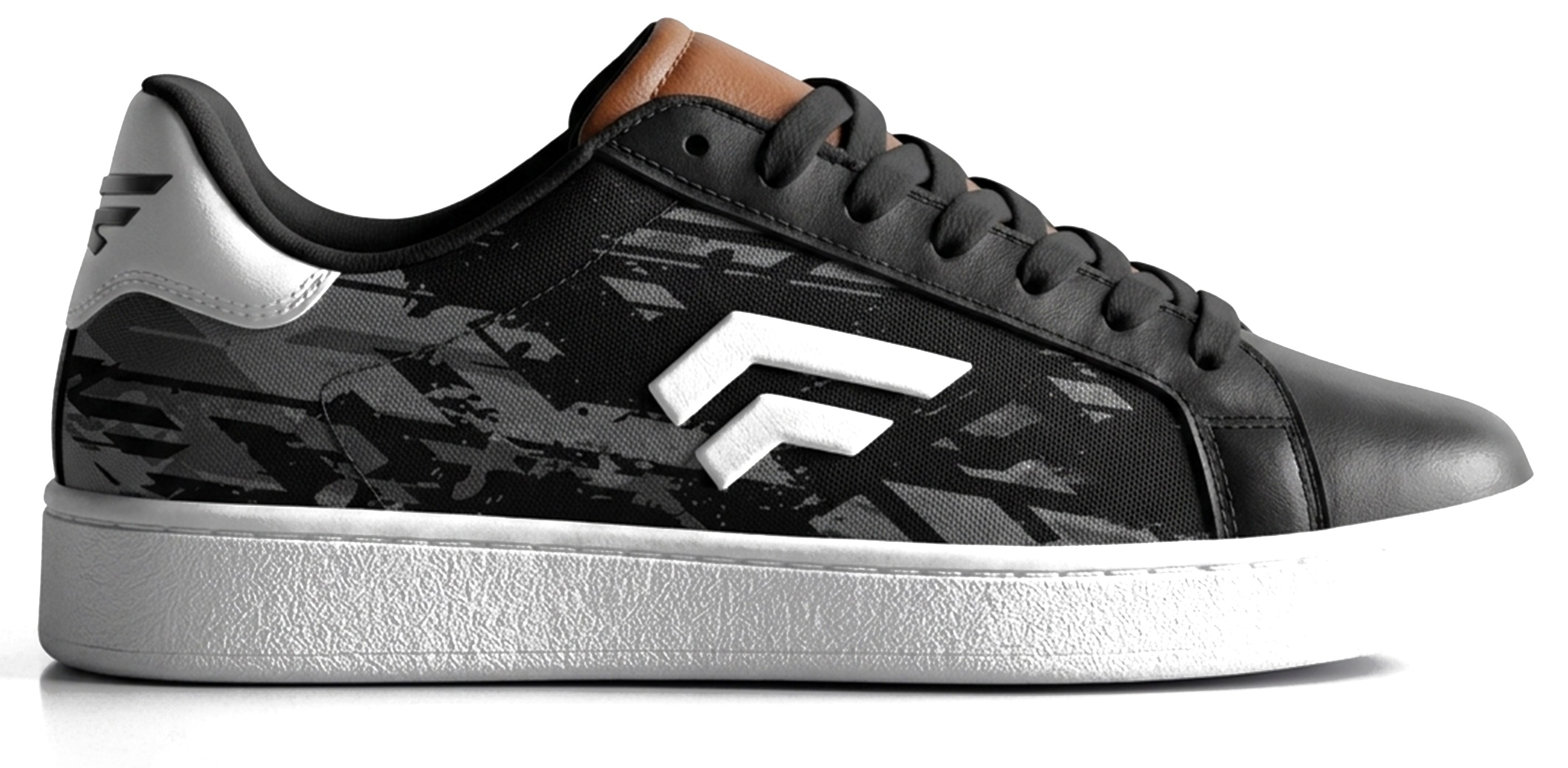 FER Calzados - zapatilla negra camuflada