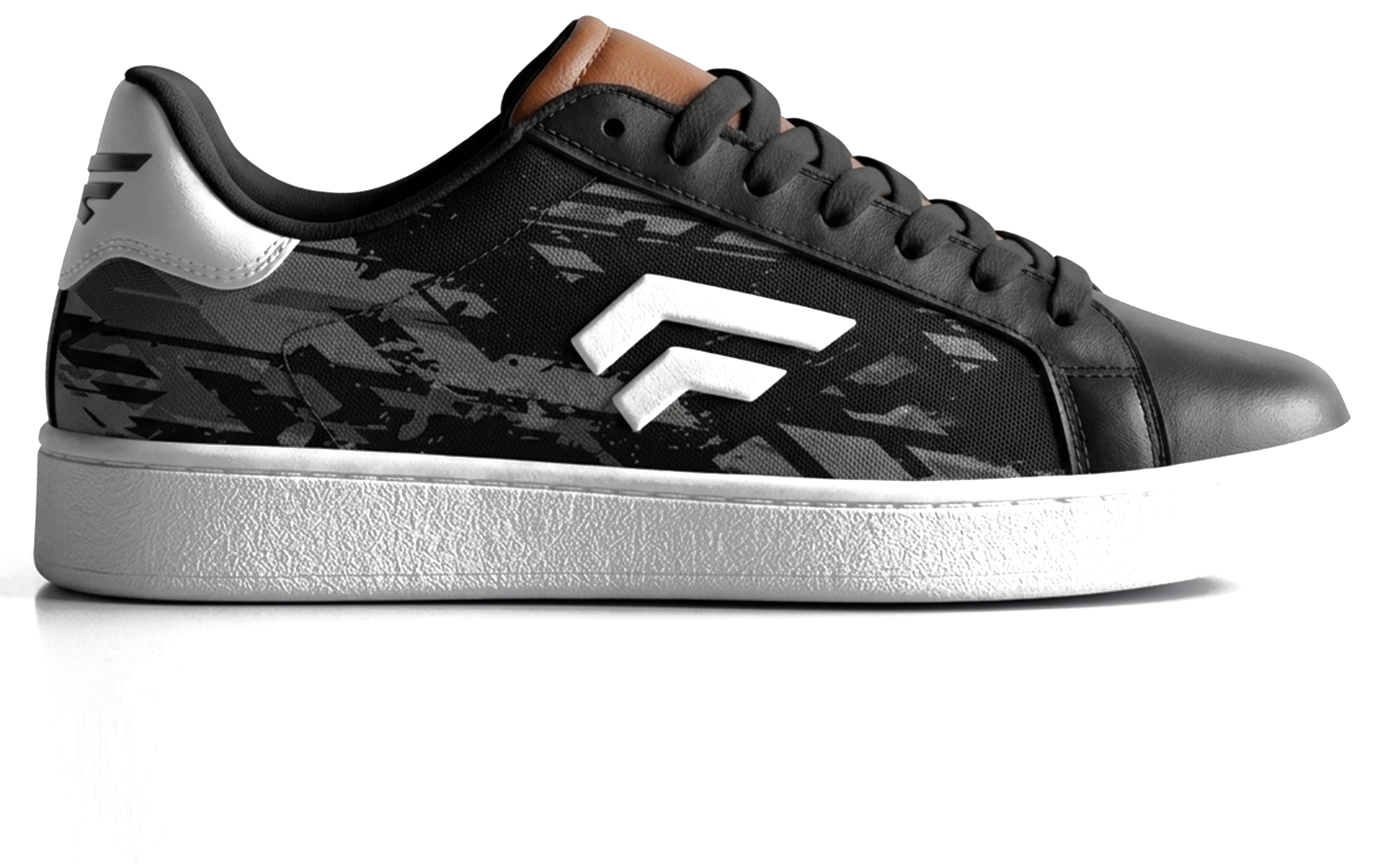 FER Calzados - zapatilla negra camuflada